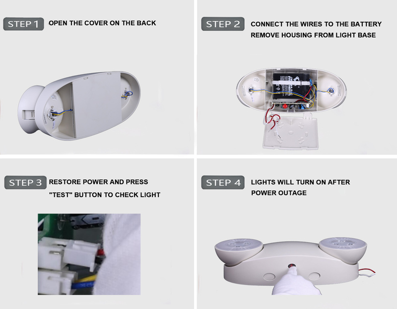 JLEU6 UL/CUL 600流明高输出双头应急灯